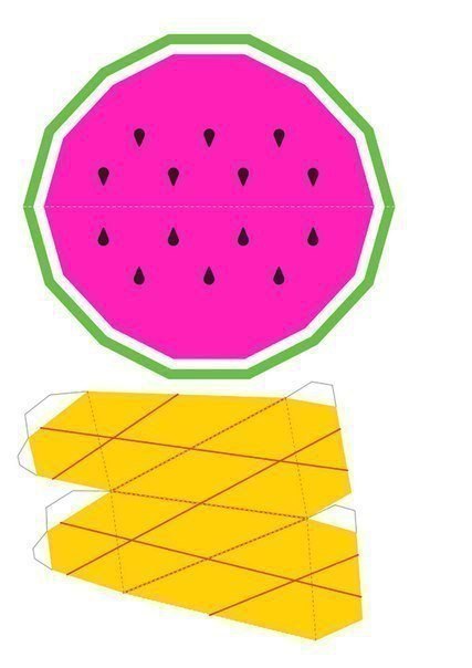 Забавные объёмные поделки из бумаги: сочные фрукты.