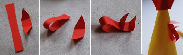 Курочки из цветной бумаги. Курочки из цветной бумаги.