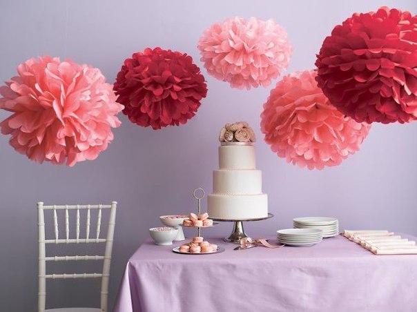 Бумажные помпоны для создания праздничной атмосферы! Бумажные помпоны для создания праздничной атмосферы!