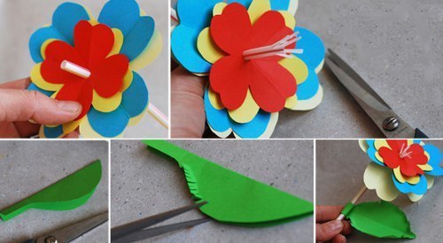 Вырезаем цветы из бумаги