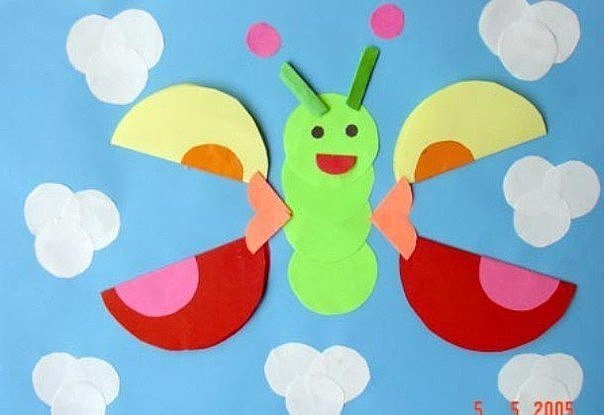 Аппликация из цветной бумаги Аппликация из цветной бумаги