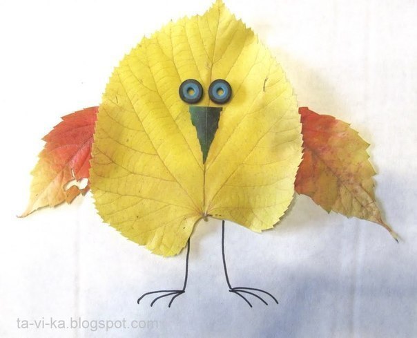 Аппликации из листьев Аппликации из листьев