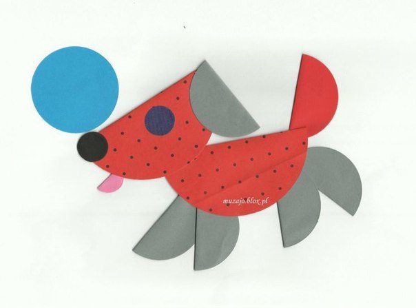 Аппликация из кружочков Аппликация из кружочков