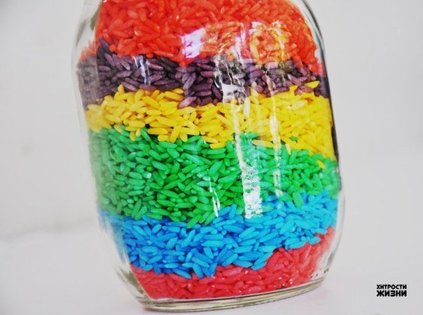 Как сделать цветной рис для творчества Как сделать цветной рис для творчества
