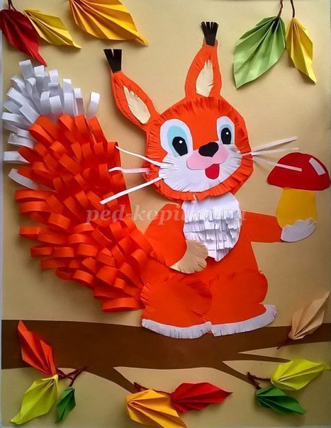 Объёмные аппликации из бумаги Объёмные аппликации из бумаги