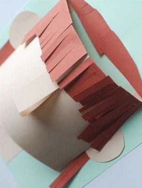 Поделки из бумаги для детей. объемная аппликация из цветной бумаги. подробный мастер класс см. на фо