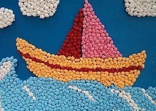 Мозаика из салфеток