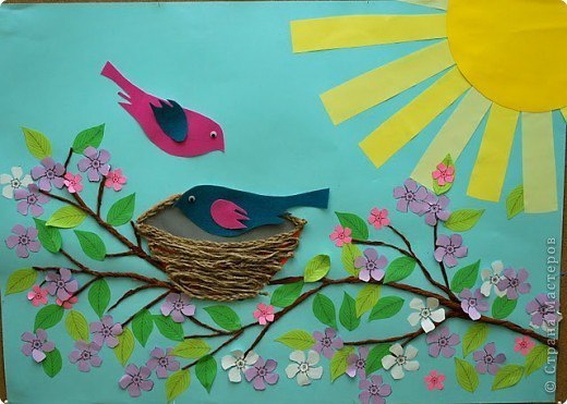 Идеи весенних аппликаций Идеи весенних аппликаций