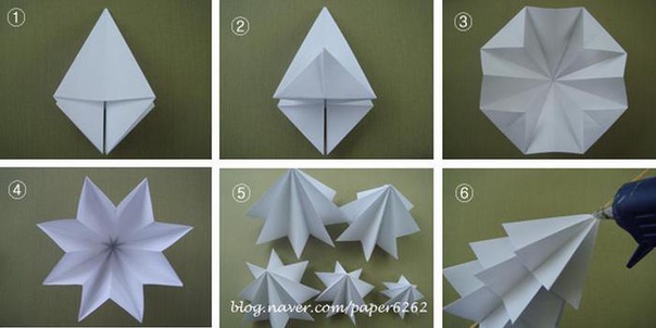 Елочки из бумаги. мастер-класс