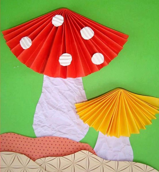 Аппликации из бумажных гармошек