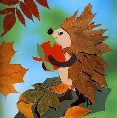 Аппликация из листьев Аппликация из листьев