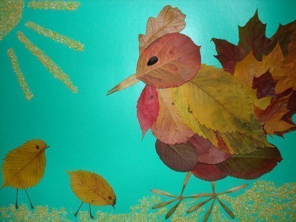 Аппликация из листьев Аппликация из листьев