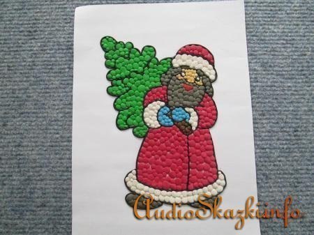 Аппликация из пластилина на новый год Аппликация из пластилина на новый год