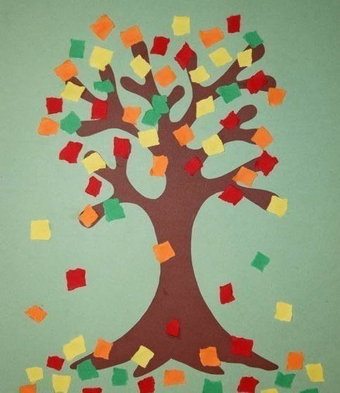 Аппликация из цветной бумаги Аппликация из цветной бумаги