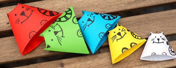 Кошки-матрёшки из бумаги