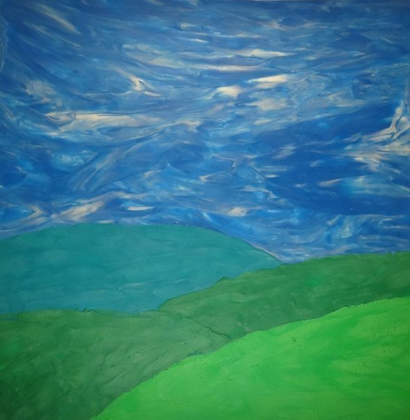 Лепим картину «овечки на радуге» Лепим картину «овечки на радуге»