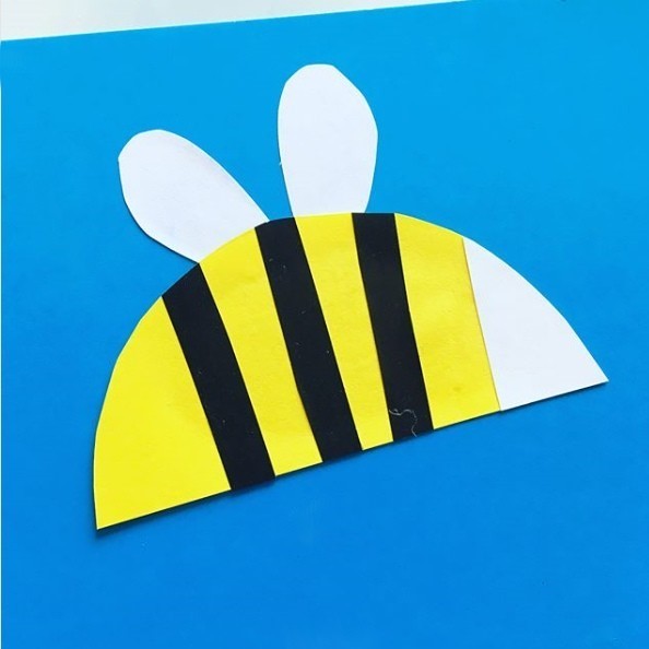 Пчелка из бумаги