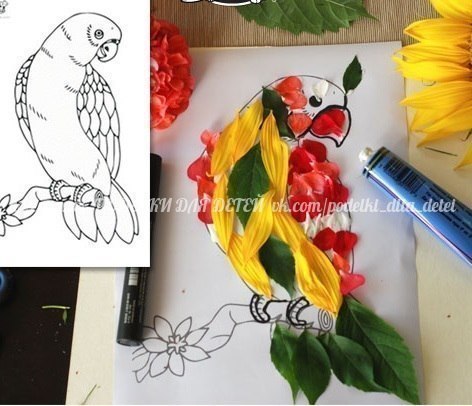 Аппликация-гербарий