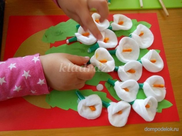 Из ватных дисков! сделайте с детьми! им понравится Из ватных дисков! сделайте с детьми! им понравится