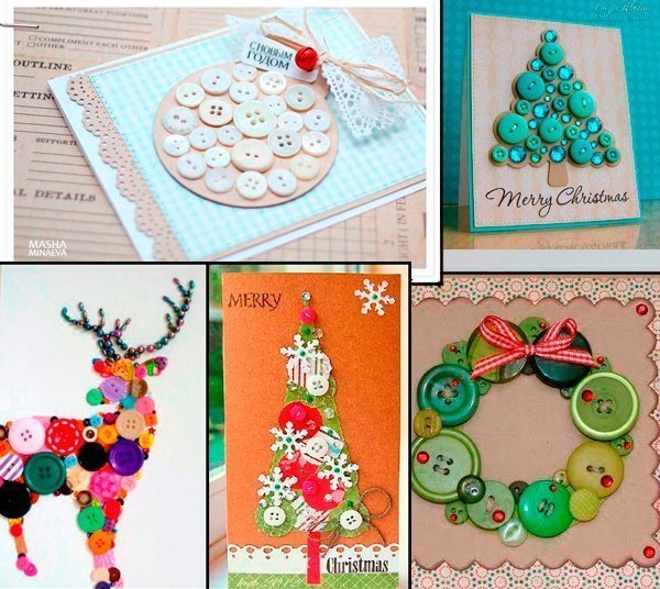 Поделки к новому году из пуговиц