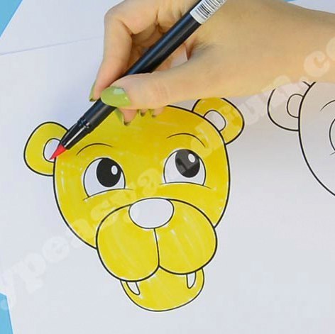 Осенняя аппликация «лев»