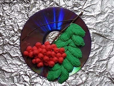 Поделки из солёного теста &laquo;рябина&raquo;