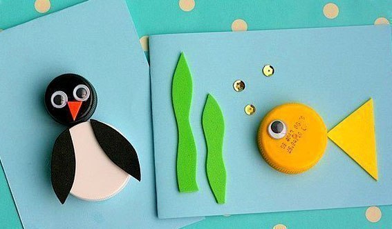 Поделки из крышек