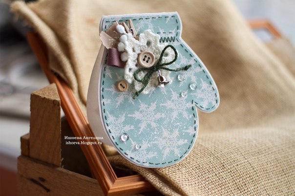 Новогодние открытки-варежки