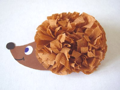 Поделки из бумаги "ёжики"