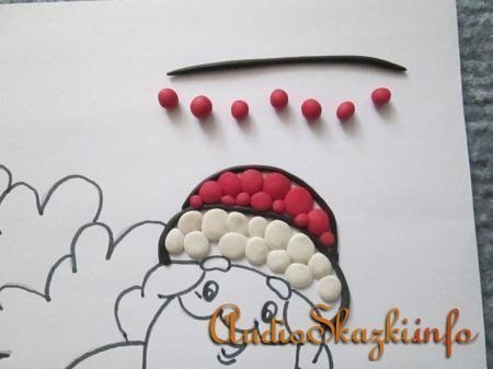 Аппликация из пластилина на новый год Аппликация из пластилина на новый год