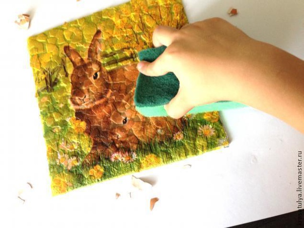 Интересная картина а-ля "фреска" вместе с детьми Интересная картина а-ля "фреска" вместе с детьми