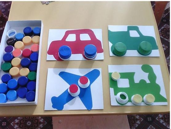 Развивающие игры из пластиковых крышек Развивающие игры из пластиковых крышек