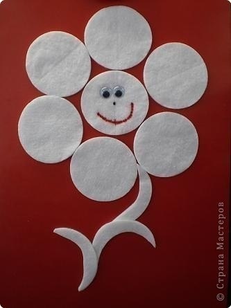 Аппликации из ватных дисков Аппликации из ватных дисков