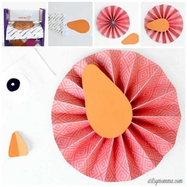 Птички из бумажной гармошки