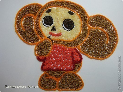 Мозаика из круп и семян Мозаика из круп и семян