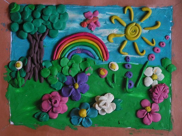 Лепим с детками из пластилина