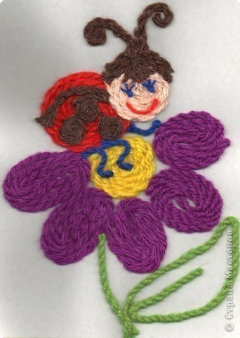 Аппликации из ниток Аппликации из ниток