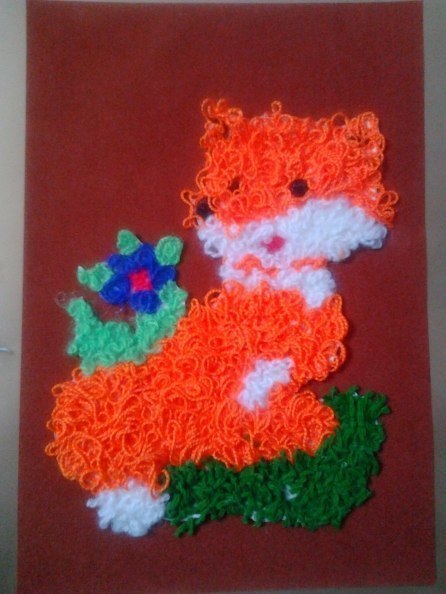 Аппликации из ниток Аппликации из ниток