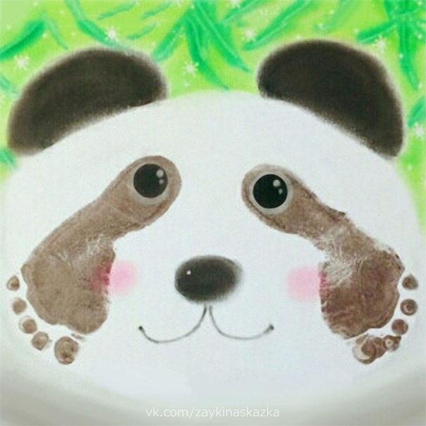 Рисуем панду ножками Рисуем панду ножками