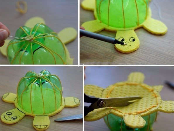 Черепашки из пластиковых бутылок