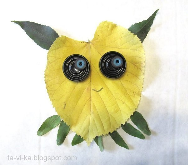 Аппликации из листьев Аппликации из листьев