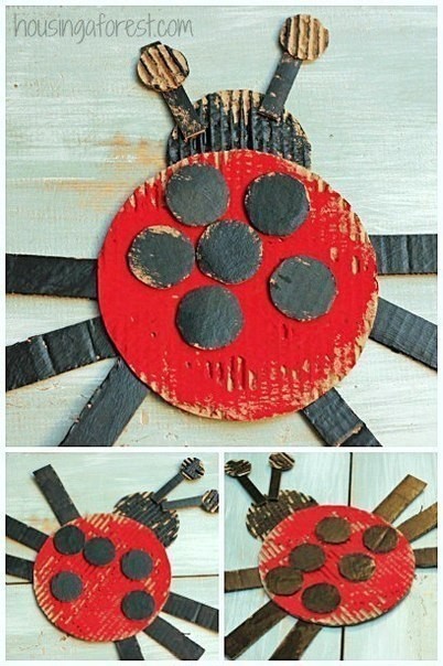 Божьи коровки. варианты поделок