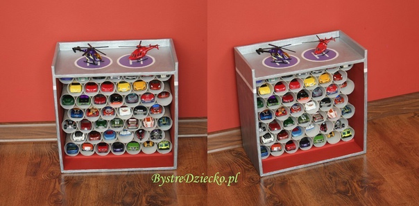 Гараж для машинок из картона своими руками