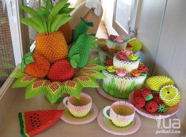 Поделки в технике оригами.