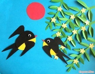 Идеи весенних аппликаций Идеи весенних аппликаций