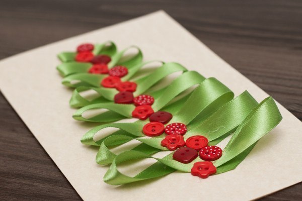 Новогодняя открытка с елочкой Новогодняя открытка с елочкой