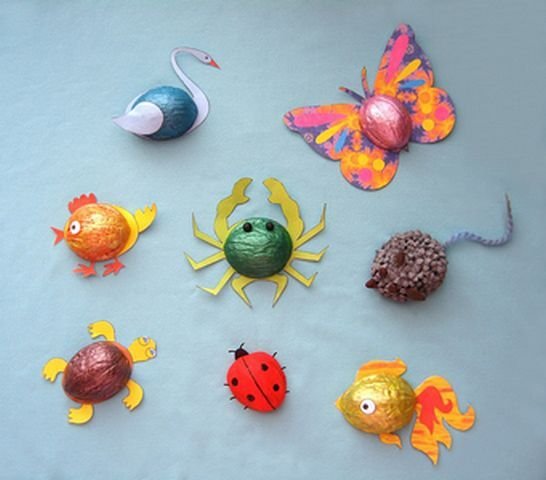 Поделки из ореховой скорлупы