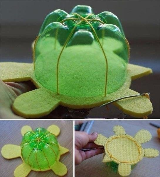 Черепашки из пластиковых бутылок.