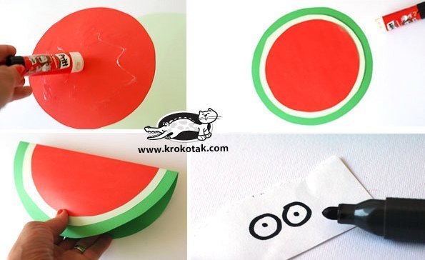 Детская поделка &laquo;арбуз&raquo;