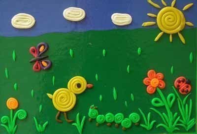 Лепим из пластилиновых жгутиков